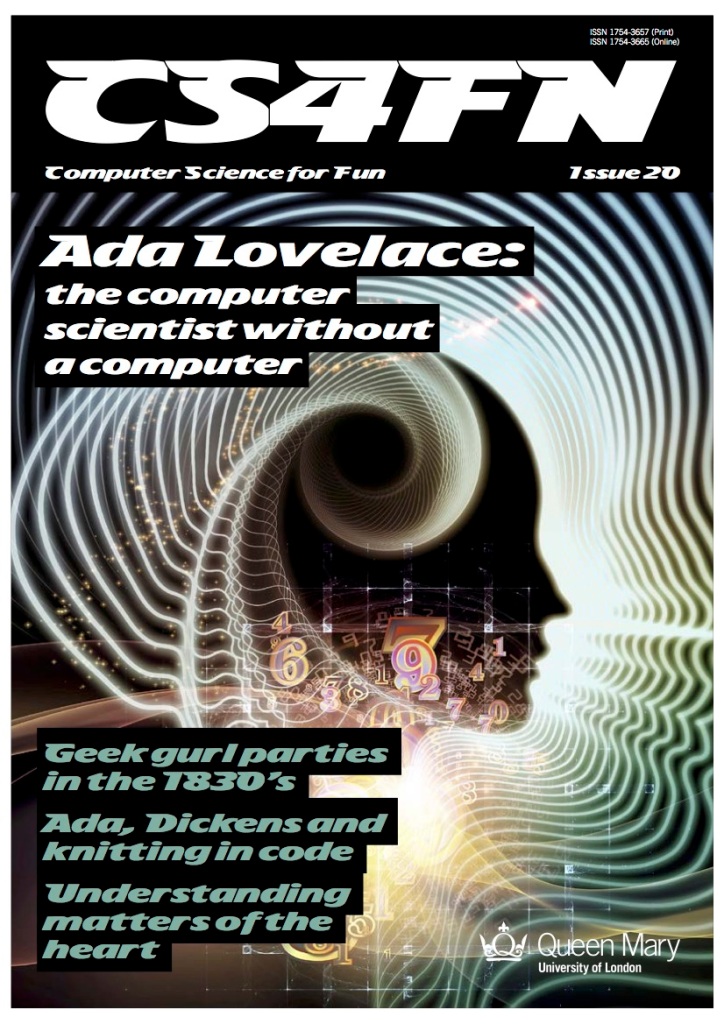 Cover of Issue 20 of CS4FN, celebrating Ada Lovelace