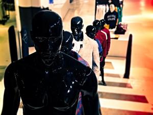 A line of manequins