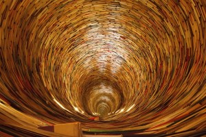 A vortex of books