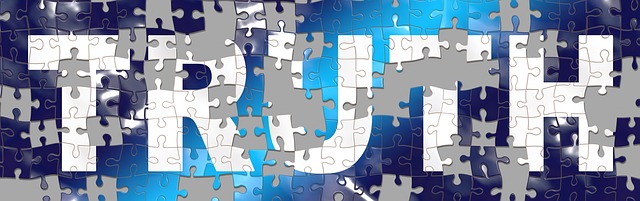 A jigsaw of the word truth with pieces missing
Image by Gerd Altmann from Pixabay