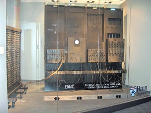Four of the 42 panels that made up ENIAC.