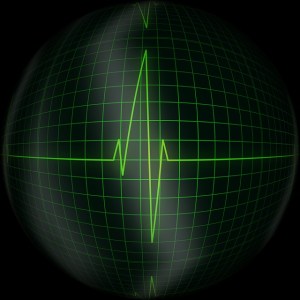 Pulse signal on a spherical monitor surface