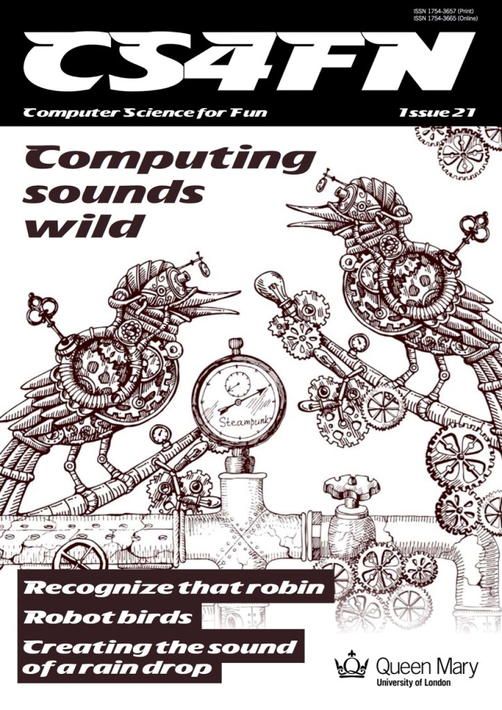 The front cover of issue 21 of CS4FN called Computing Sounds Wild
