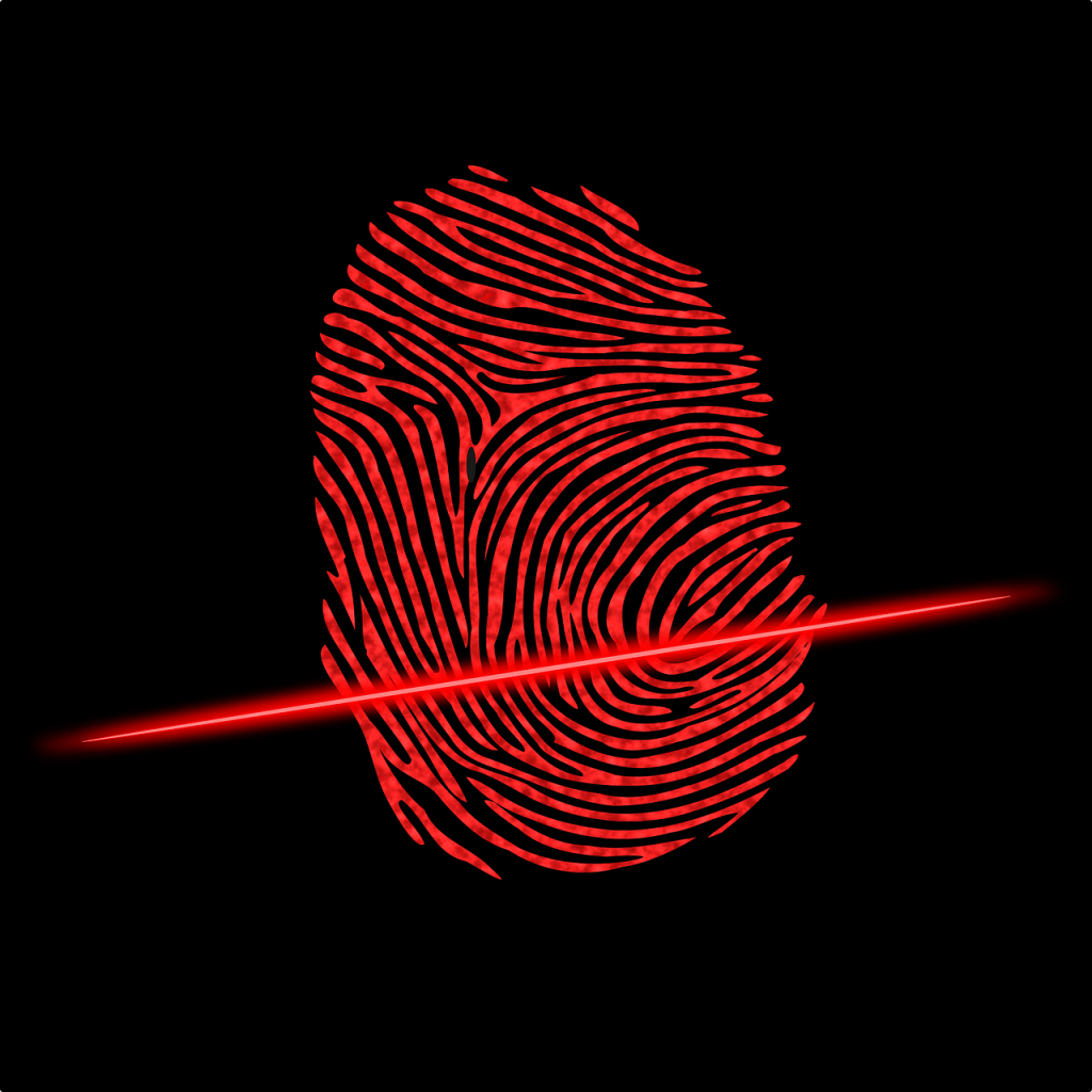 Fingerprint being scanned
