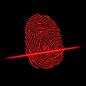 Fingerprint being scanned