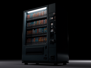 A dark, brooding vending machine